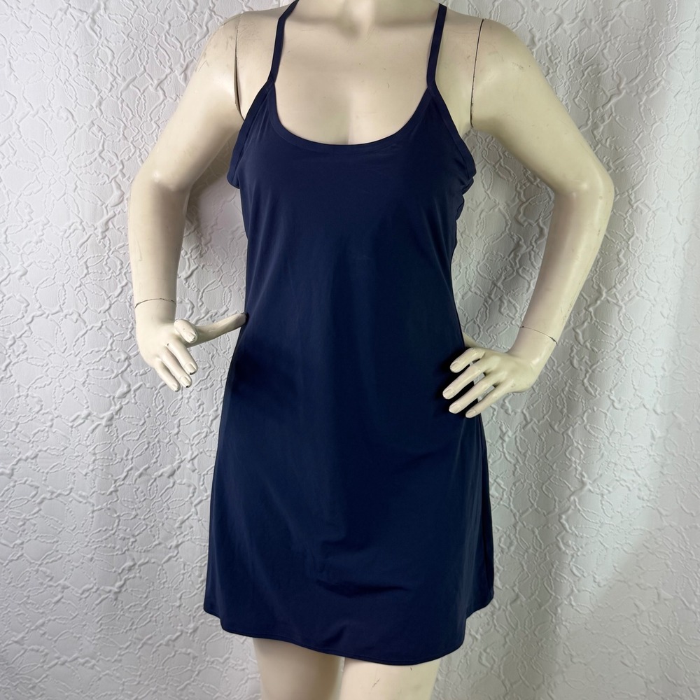 Outdoor Voices The Exercise Dress Navy Blue Mini Size M